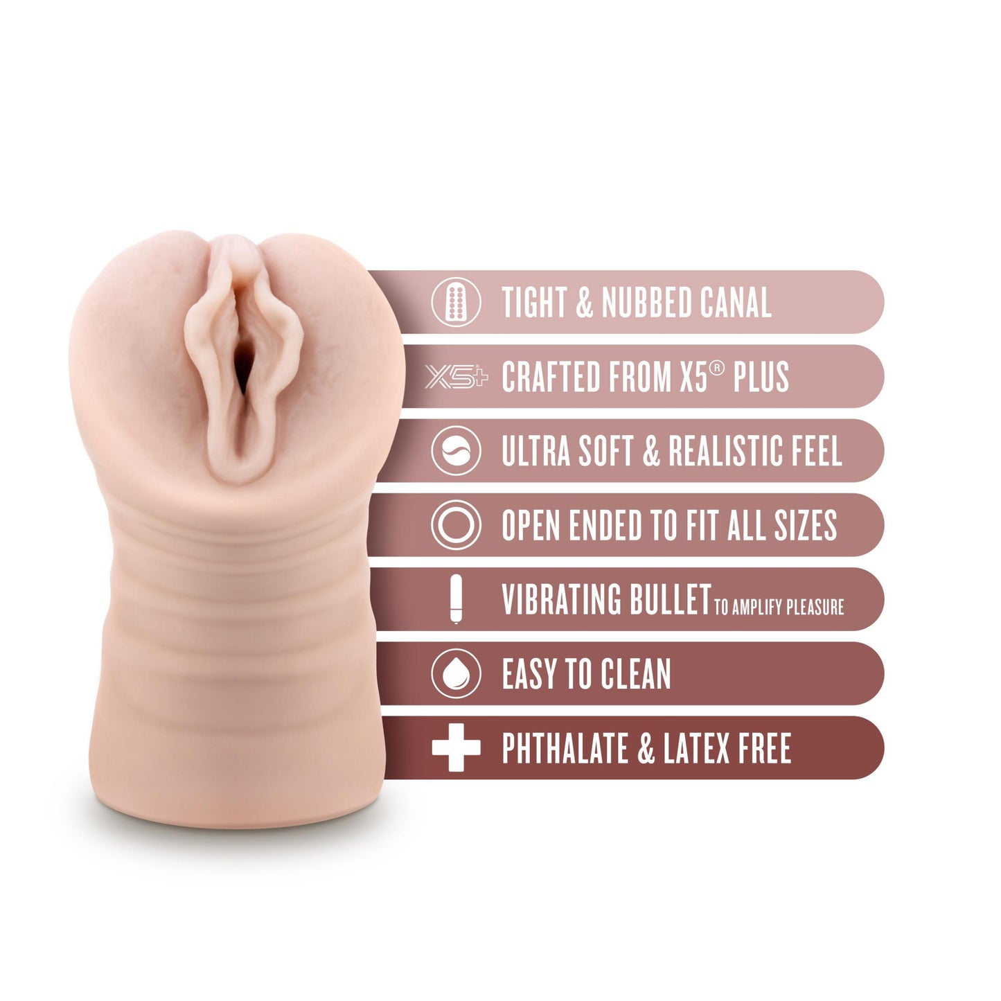 Enlust - Destini - Vibrating Stroker - Beige - Not Very Vanilla