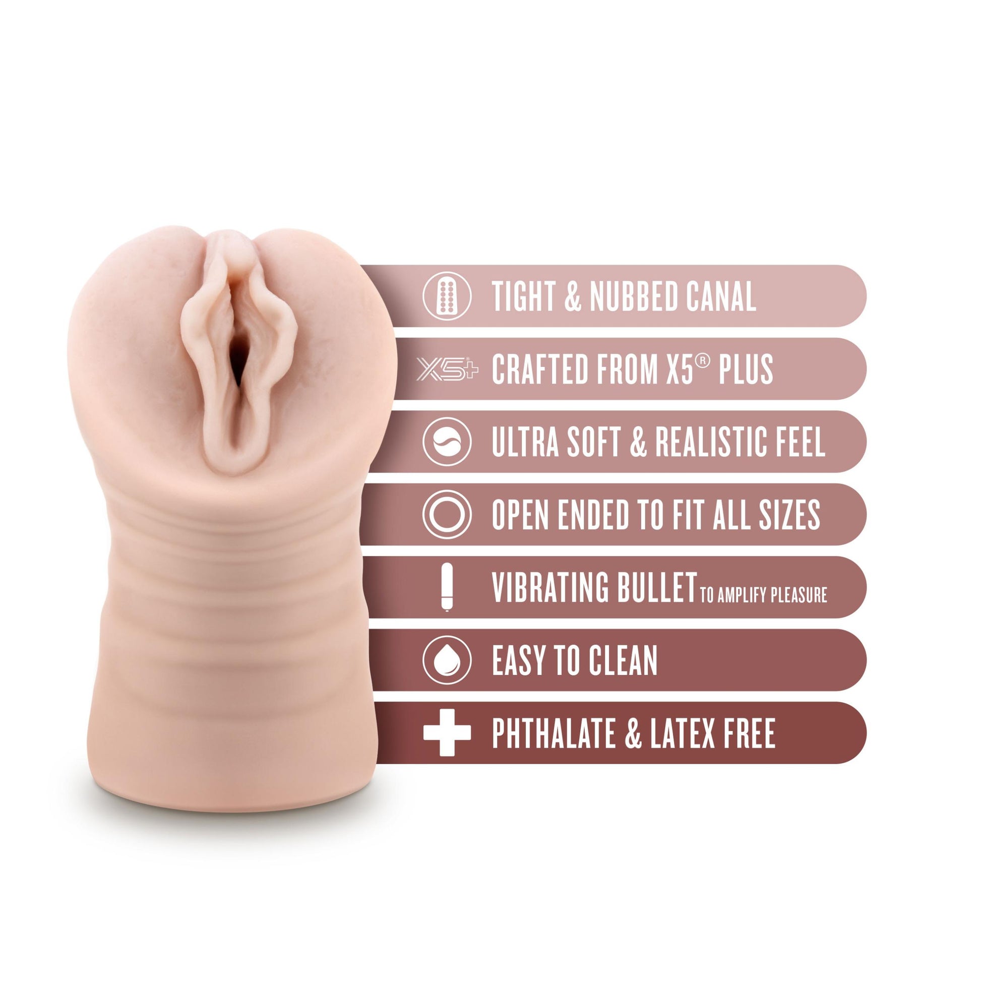 Enlust - Destini - Vibrating Stroker - Beige - Not Very Vanilla