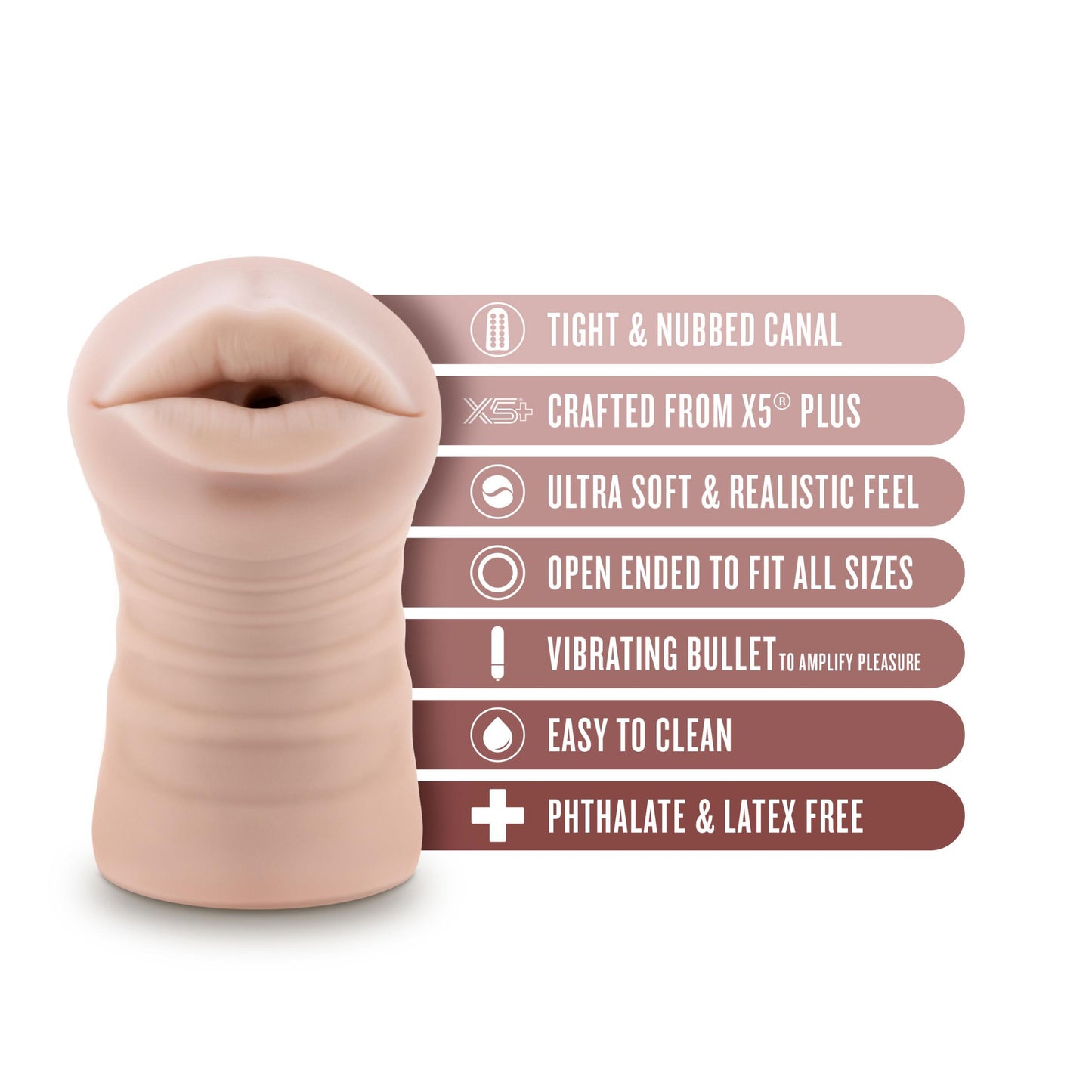 Enlust - Nicole - Vibrating Stroker - Beige - Not Very Vanilla