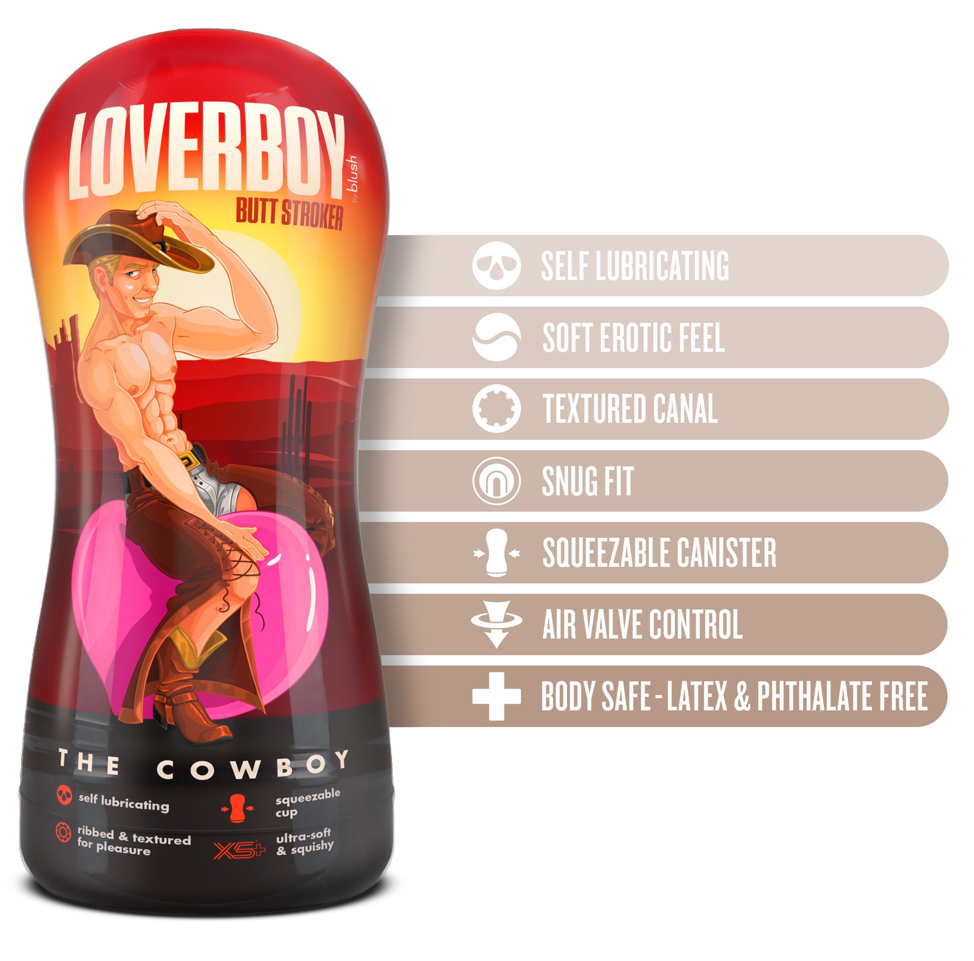 Loverboy - Cowboy - Self Lubricating Stroker - Beige - Not Very Vanilla