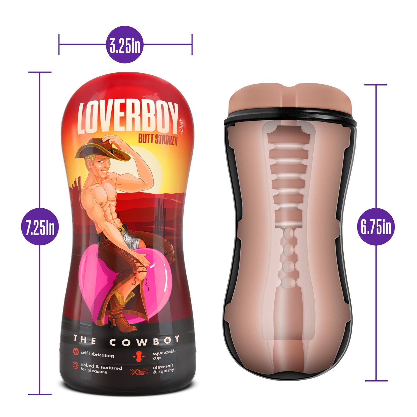 Loverboy - Cowboy - Self Lubricating Stroker - Beige - Not Very Vanilla