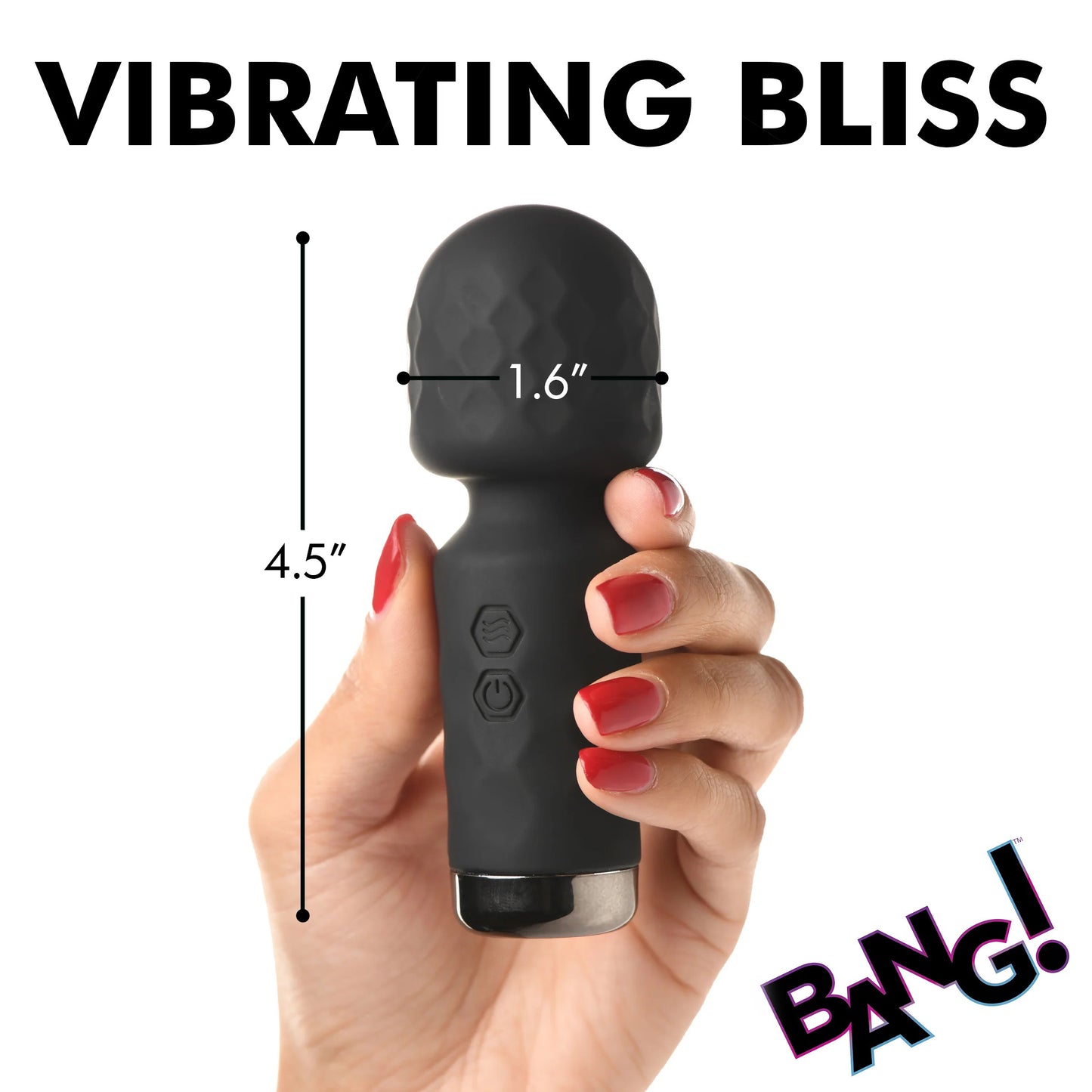 10x Mini Silicone Wand - Black - Not Very Vanilla