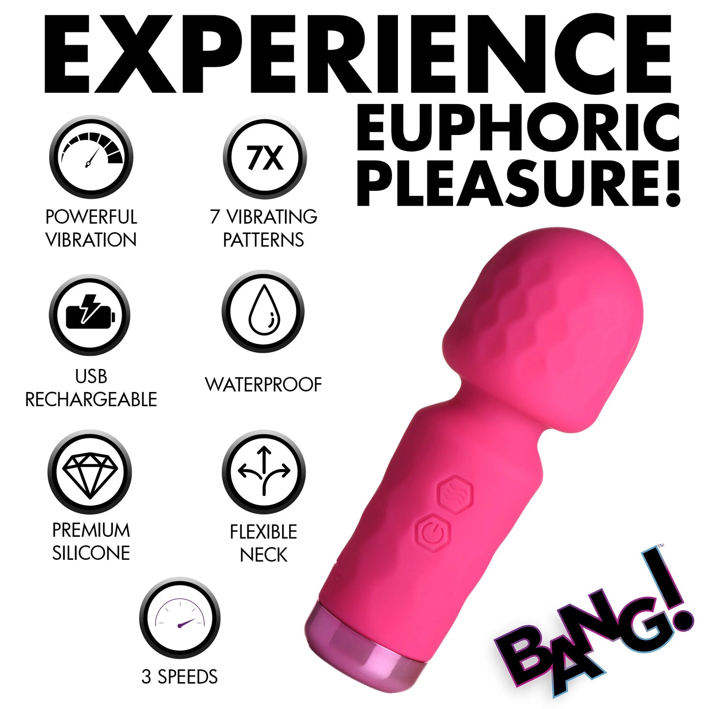 10x Mini Silicone Wand - Pink - Not Very Vanilla