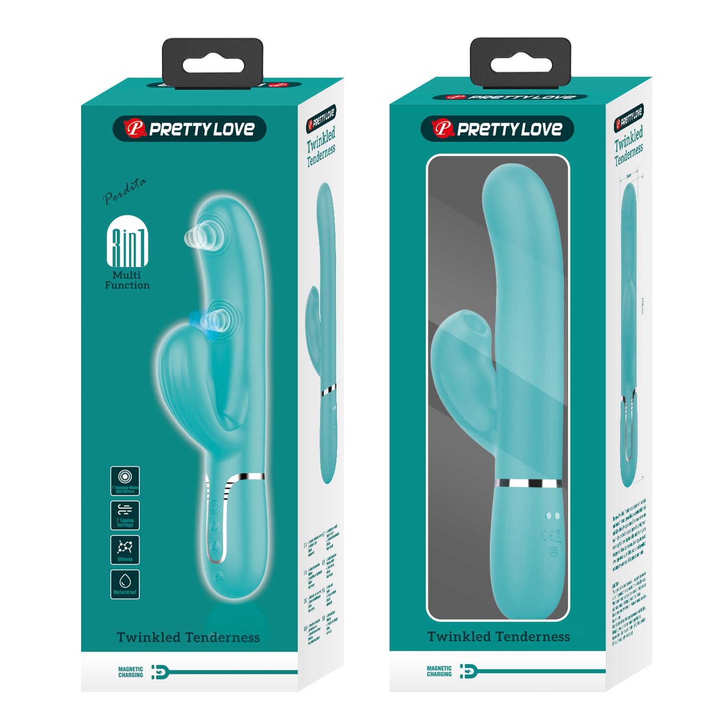 Perdita Twinkled Tenderness Vibrator - Turquoise