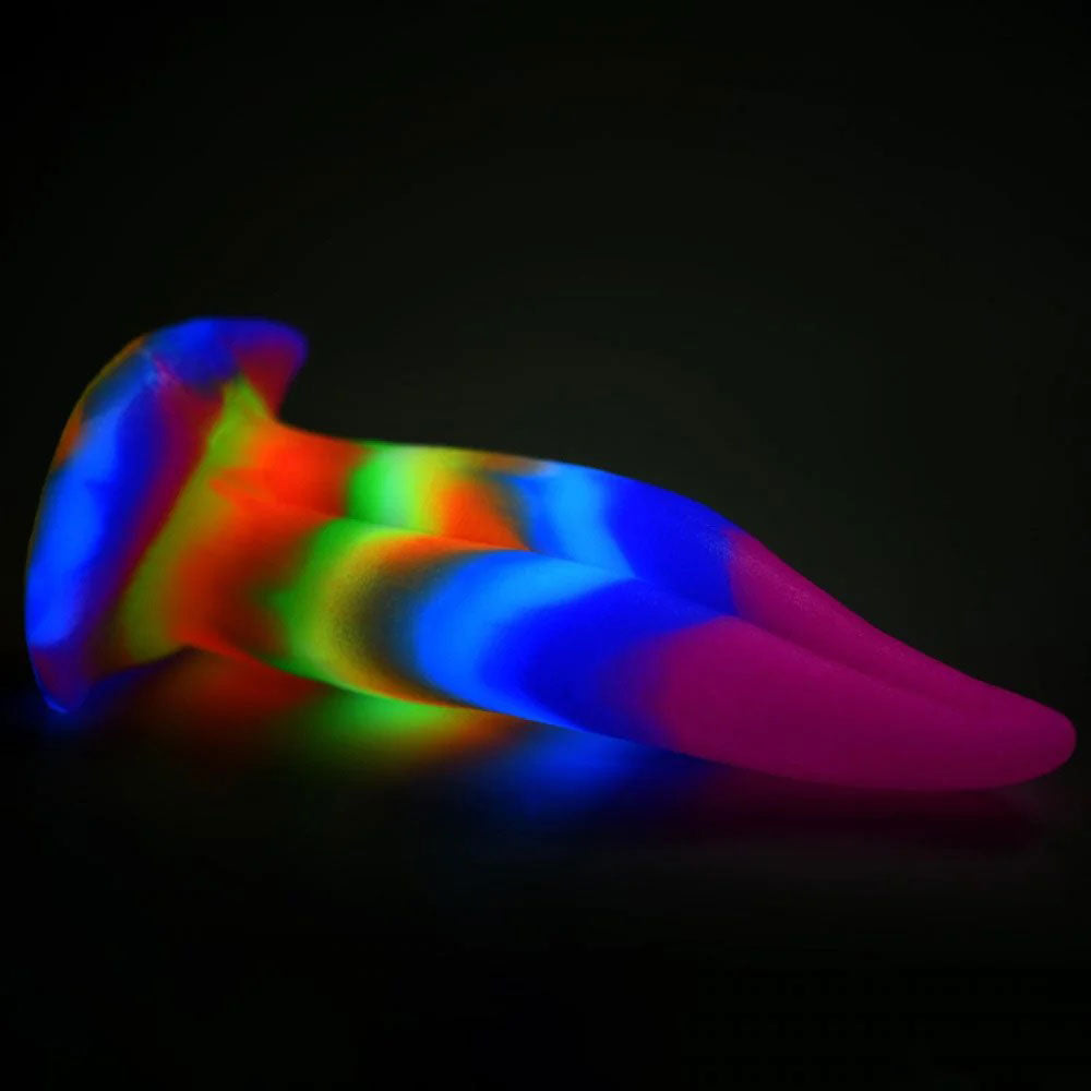 Unicorn Kiss - Unicorn Tongue - Glow-in-the-Dark - Silicone Dildo - Not Very Vanilla