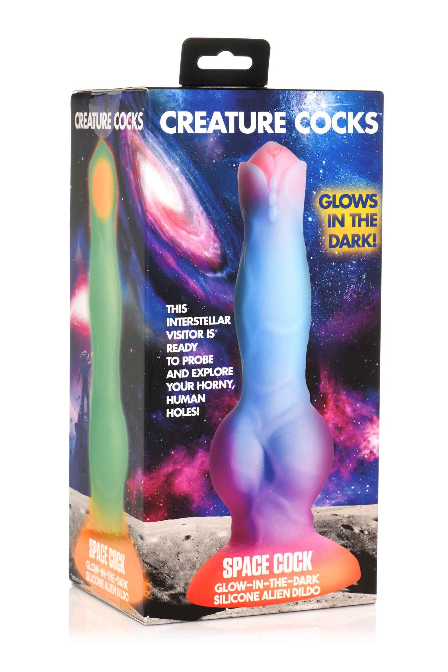 Space Cock Glow-in-the-Dark Silicone Alien Dildo - Not Very Vanilla