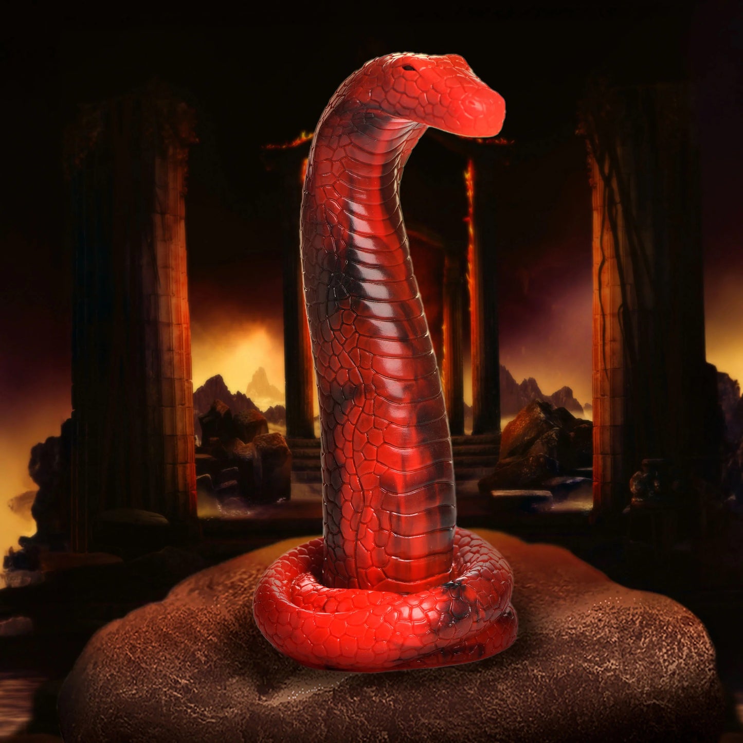 King Cobra King Cobra Silicone Dildo - Red - Not Very Vanilla