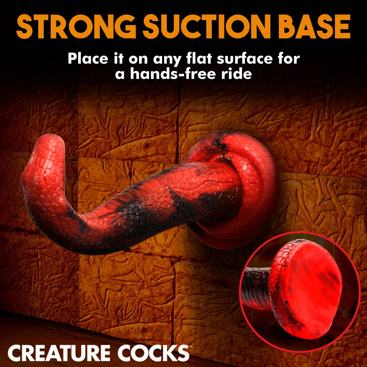 King Cobra King Cobra Silicone Dildo - Red - Not Very Vanilla