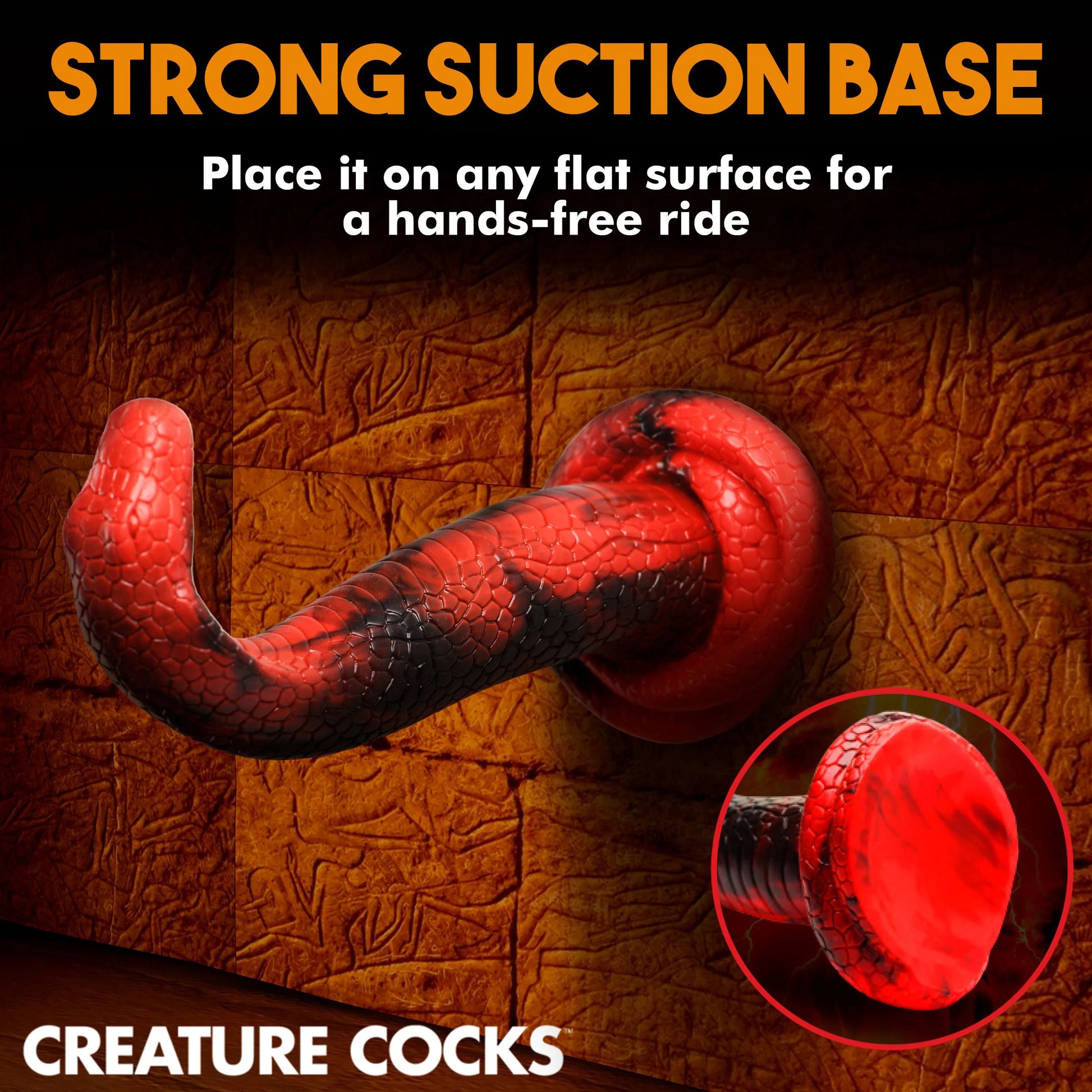 King Cobra King Cobra Silicone Dildo - Red - Not Very Vanilla