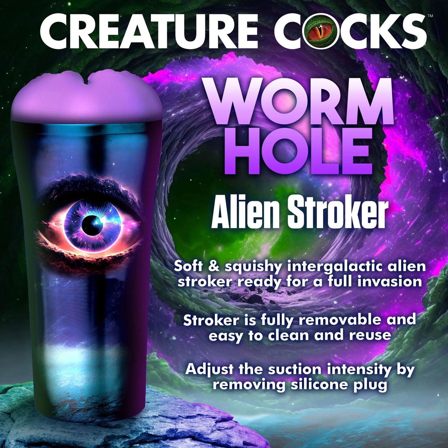 Wormhole Alien Stroker - Purple - Not Very Vanilla