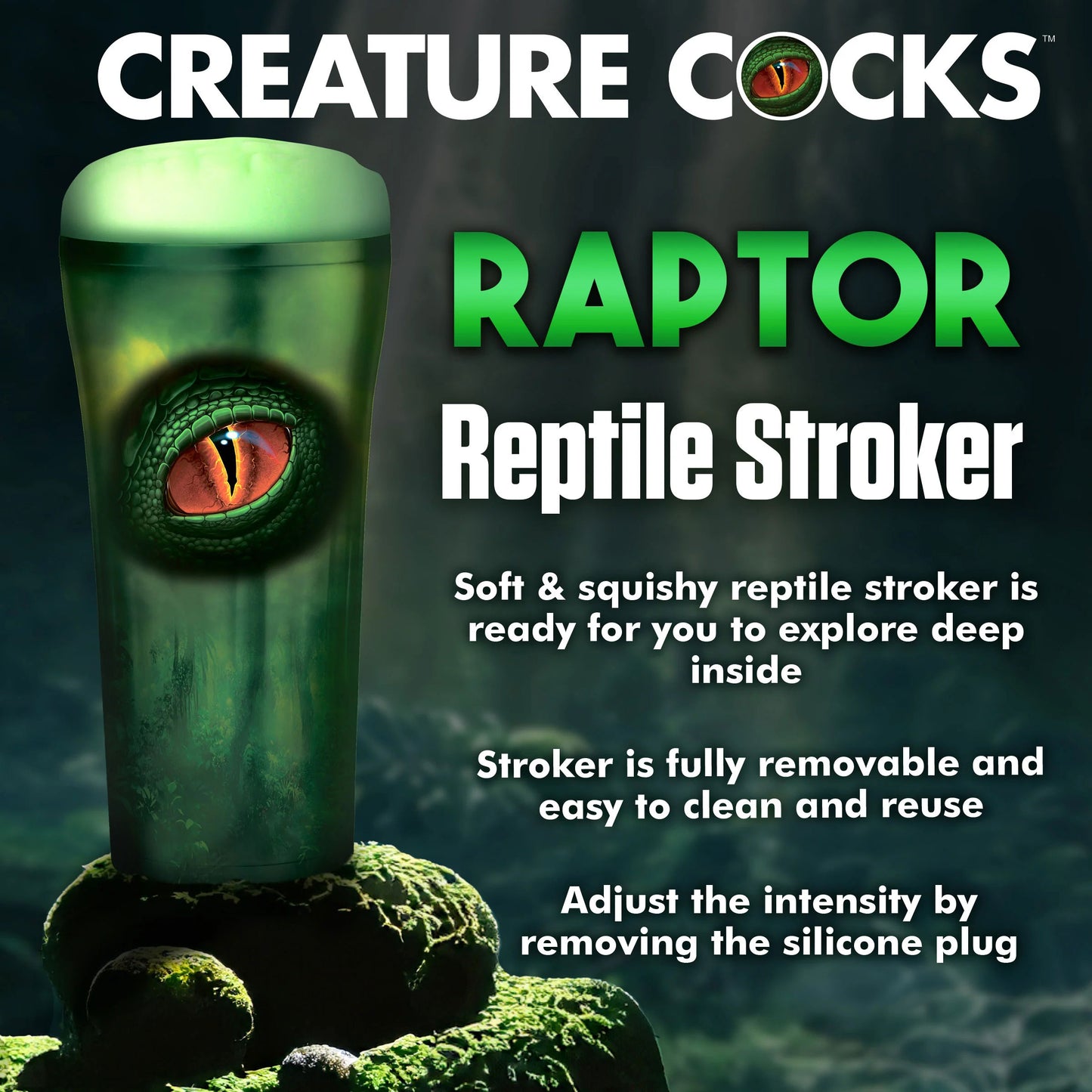 Raptor Reptile Stroker - Green - Not Very Vanilla