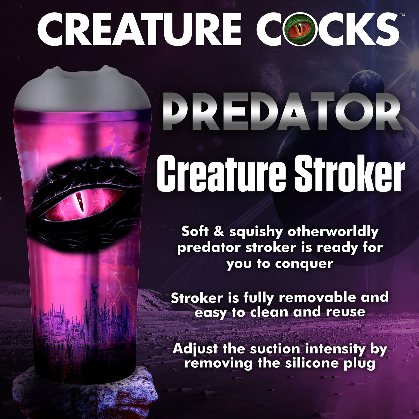 Predator Creature Stroker - Gray - Not Very Vanilla