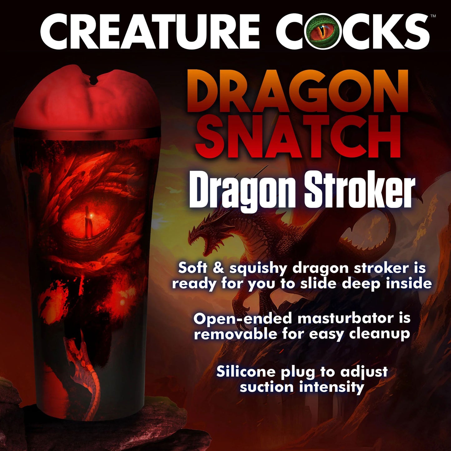 Dragon Snatch Dragon Stroker - Red - Not Very Vanilla