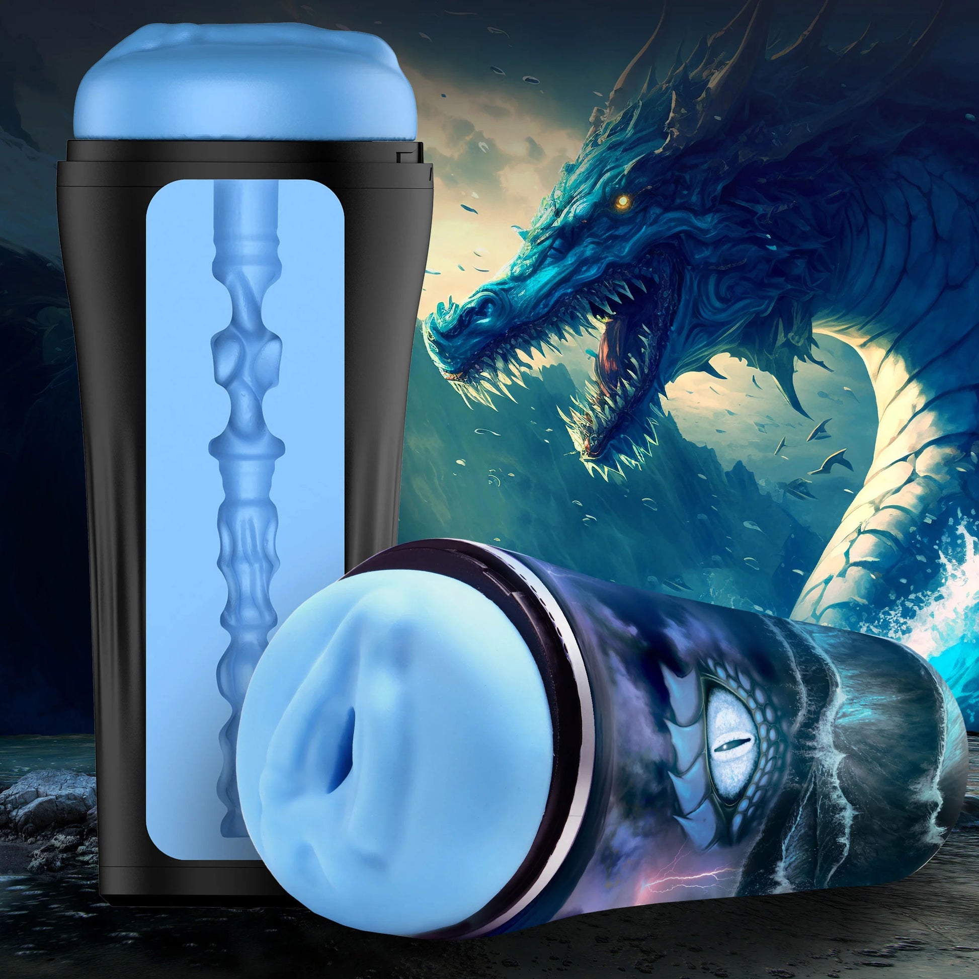 Pussidon Sea Monster Stroker - Blue - Not Very Vanilla