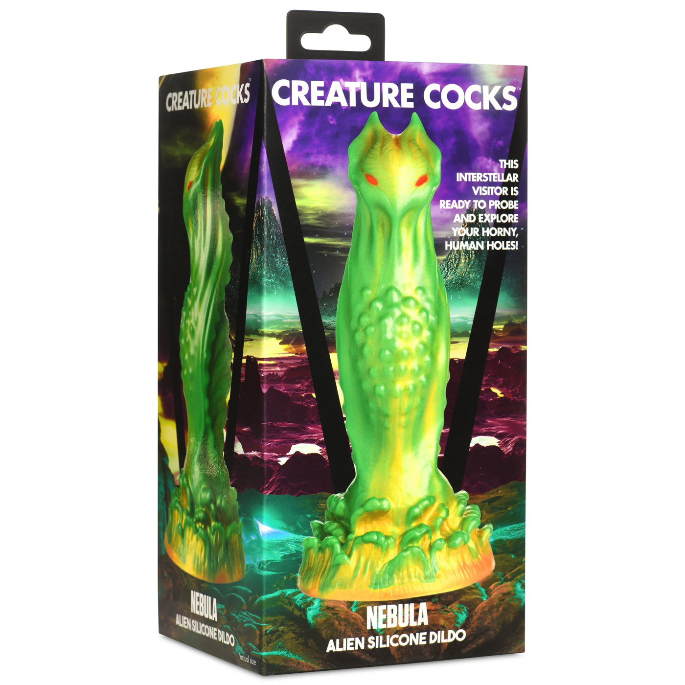 Nebula Alien Silicone Dildo - Green - Not Very Vanilla