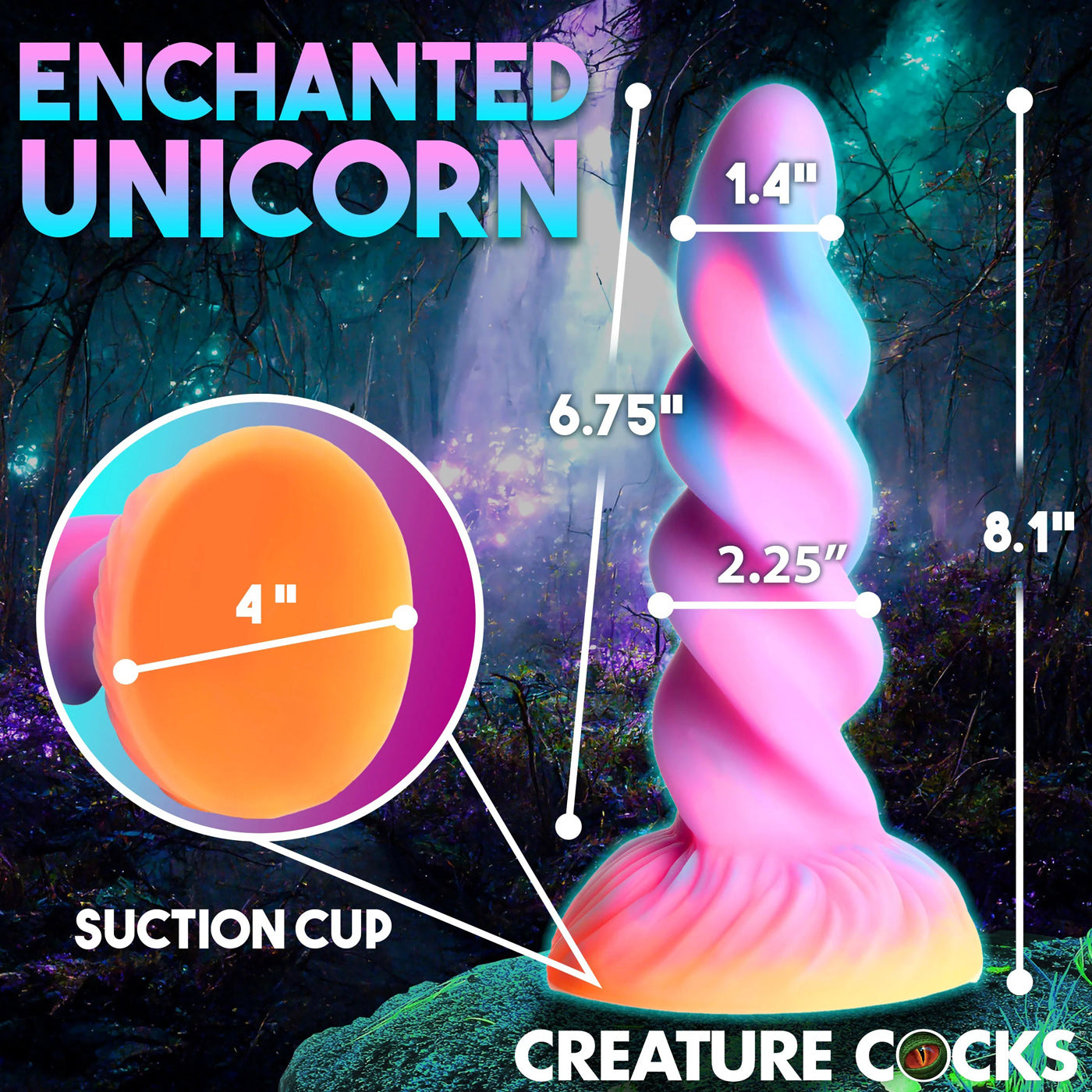 Moon Rider Glow-in-the-Dark Unicorn Dildo - Not Very Vanilla