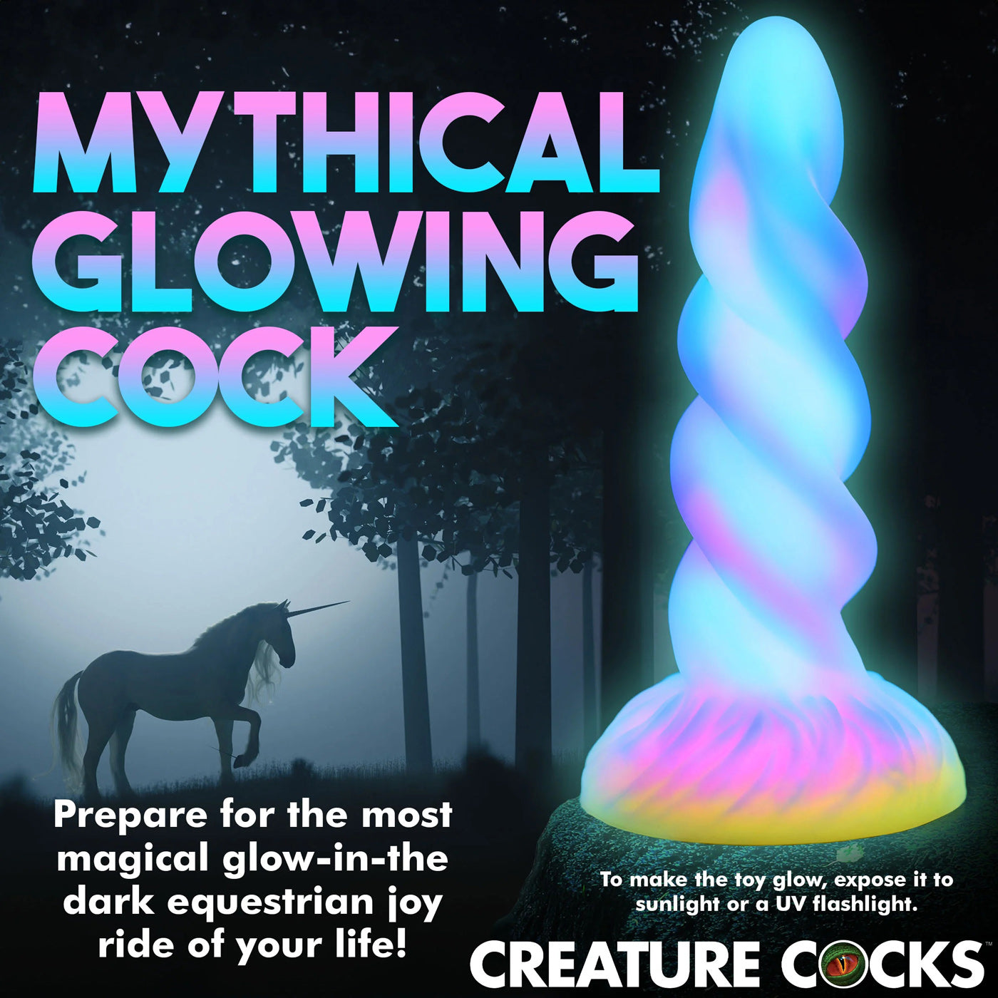 Moon Rider Glow-in-the-Dark Unicorn Dildo - Not Very Vanilla