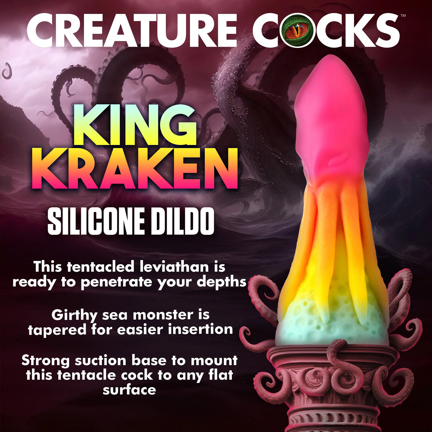 King Kraken Silicone Dildo - Not Very Vanilla