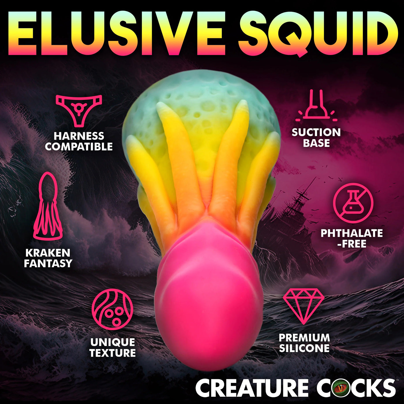 King Kraken Silicone Dildo - Not Very Vanilla