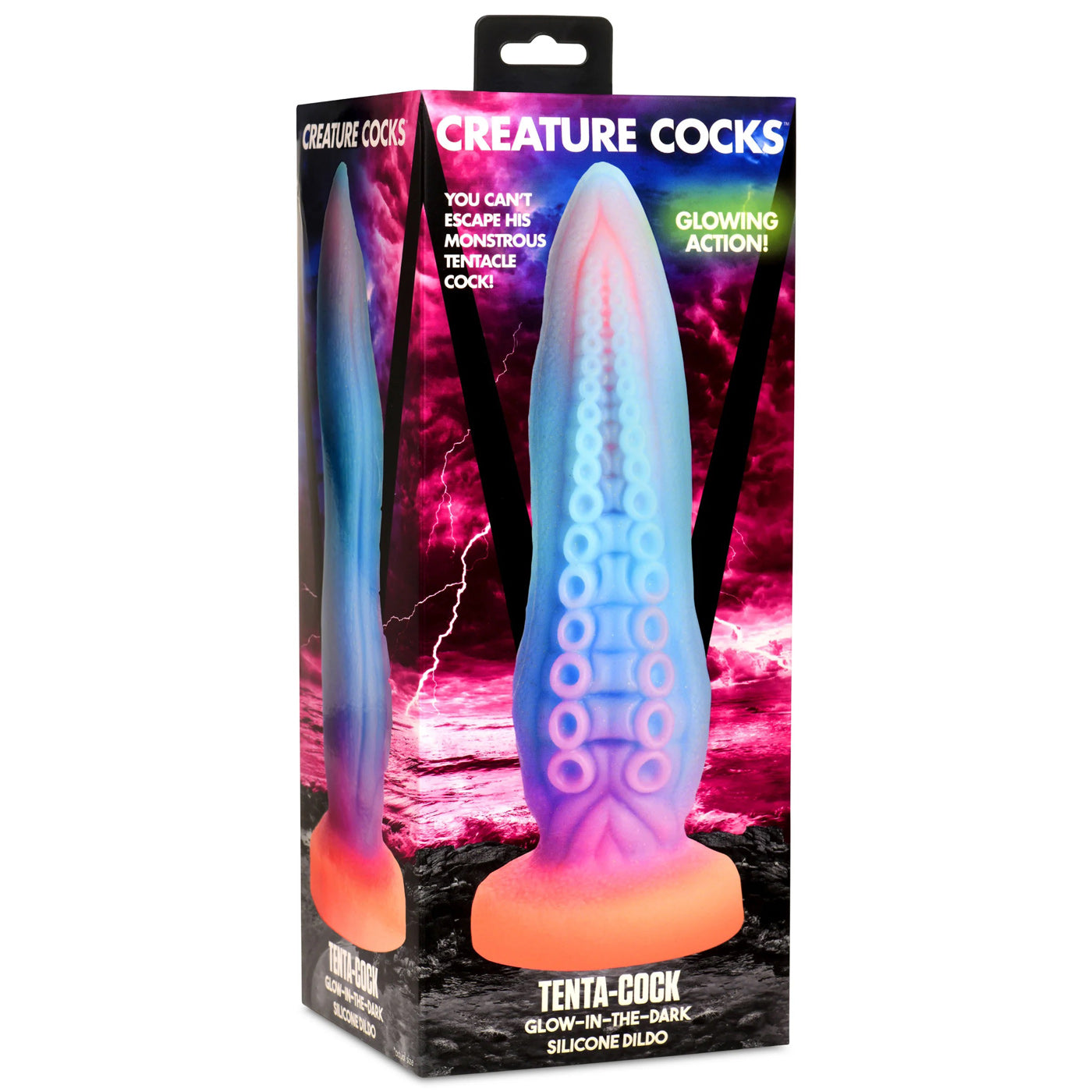 Tenta-Cock Glow-in-the-Dark Silicone Dildo - Not Very Vanilla