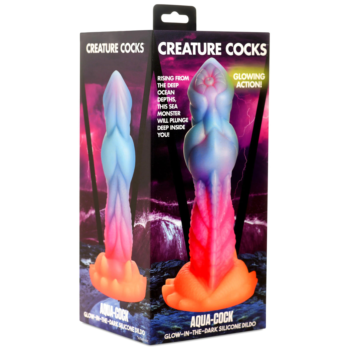 Aqua-Cock Glow-in-the-Dark Silicone Dildo - Not Very Vanilla