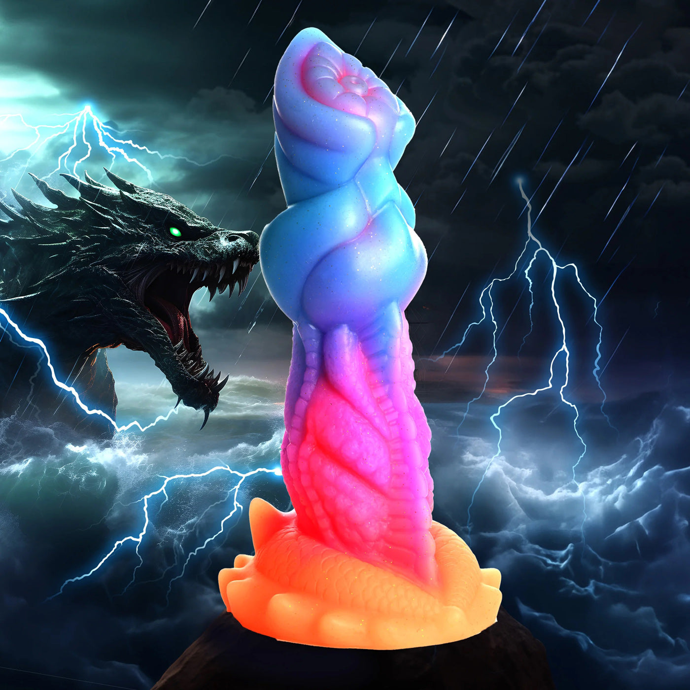 Aqua-Cock Glow-in-the-Dark Silicone Dildo - Not Very Vanilla