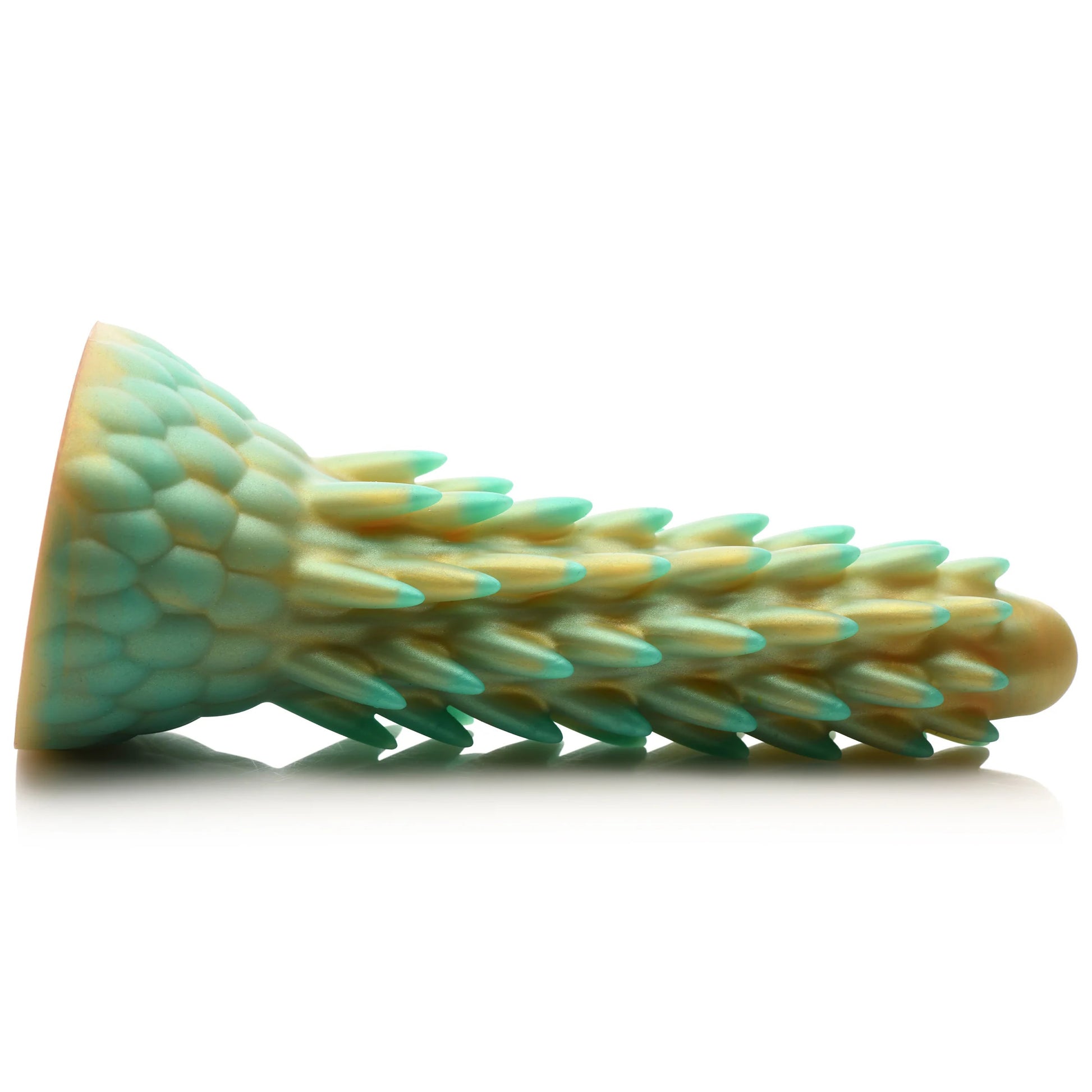 Stegosaurus Spiky Reptile Silicone Dildo - Green - Not Very Vanilla