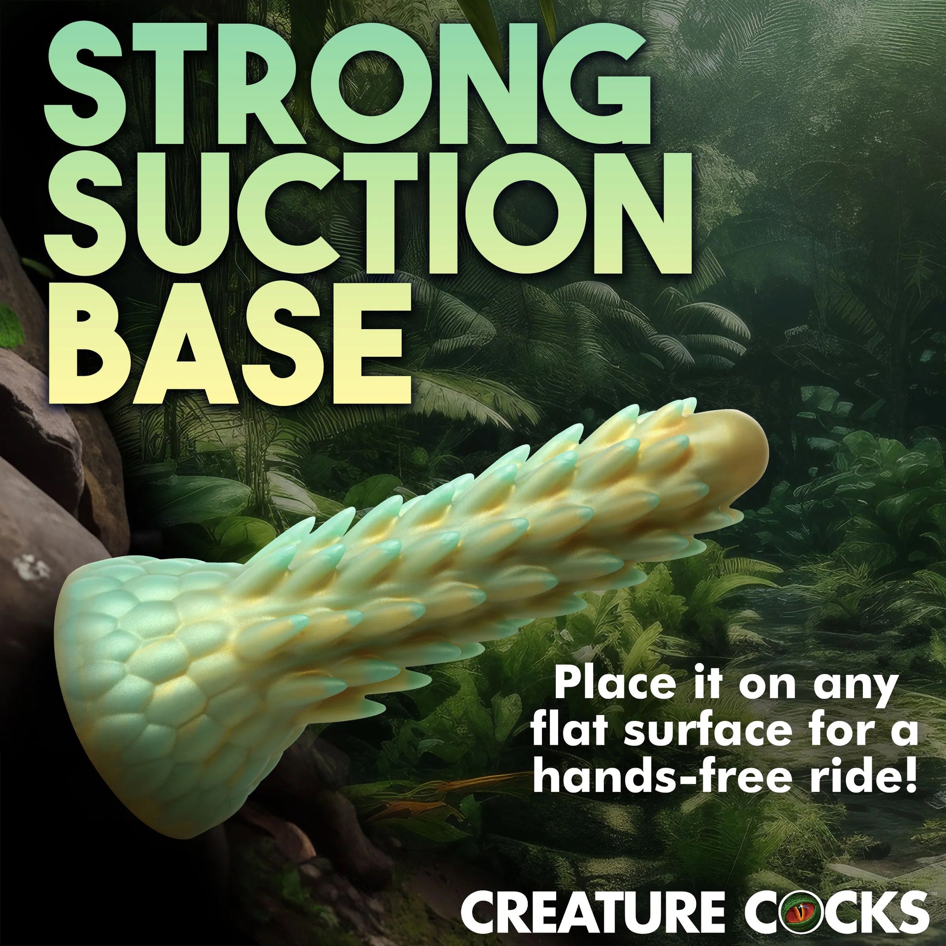 Stegosaurus Spiky Reptile Silicone Dildo - Green - Not Very Vanilla