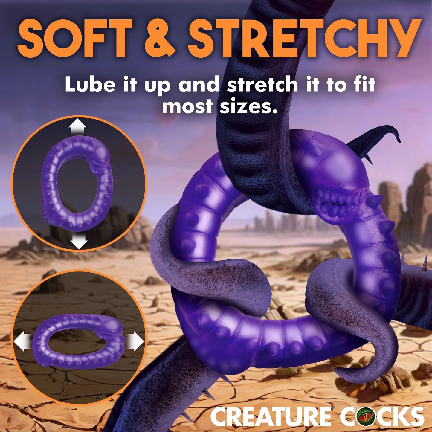 Slitherine Silicone Cock Ring - Purple - Not Very Vanilla