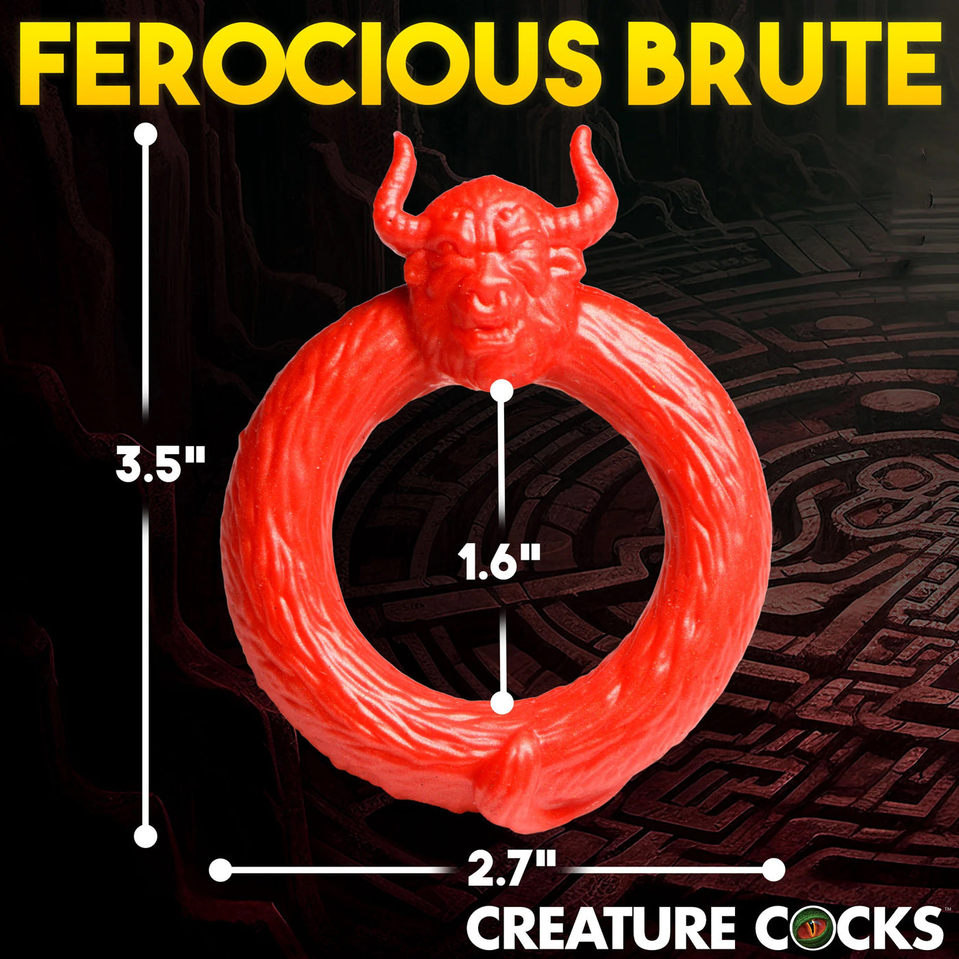 Beast Mode Silicone Cock Ring - Red - Not Very Vanilla