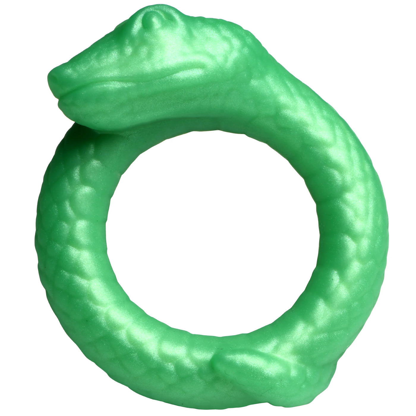 Serpentine Silicone Cock Ring - Green - Not Very Vanilla