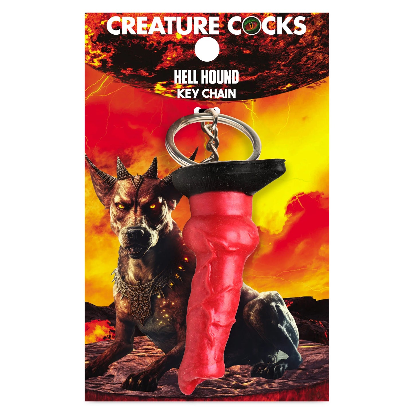 Hell Hound Keychain - Red - Not Very Vanilla