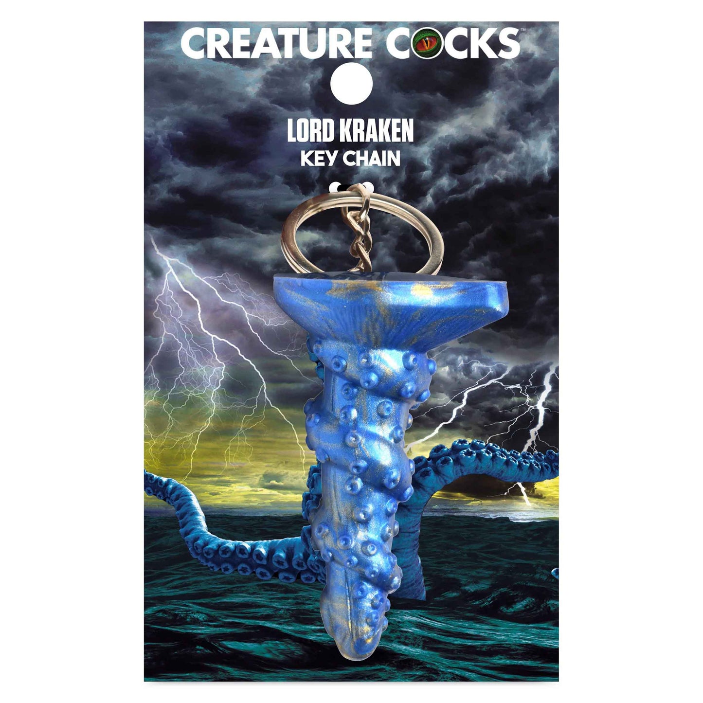 Lord Kraken Keychain - Blue - Not Very Vanilla