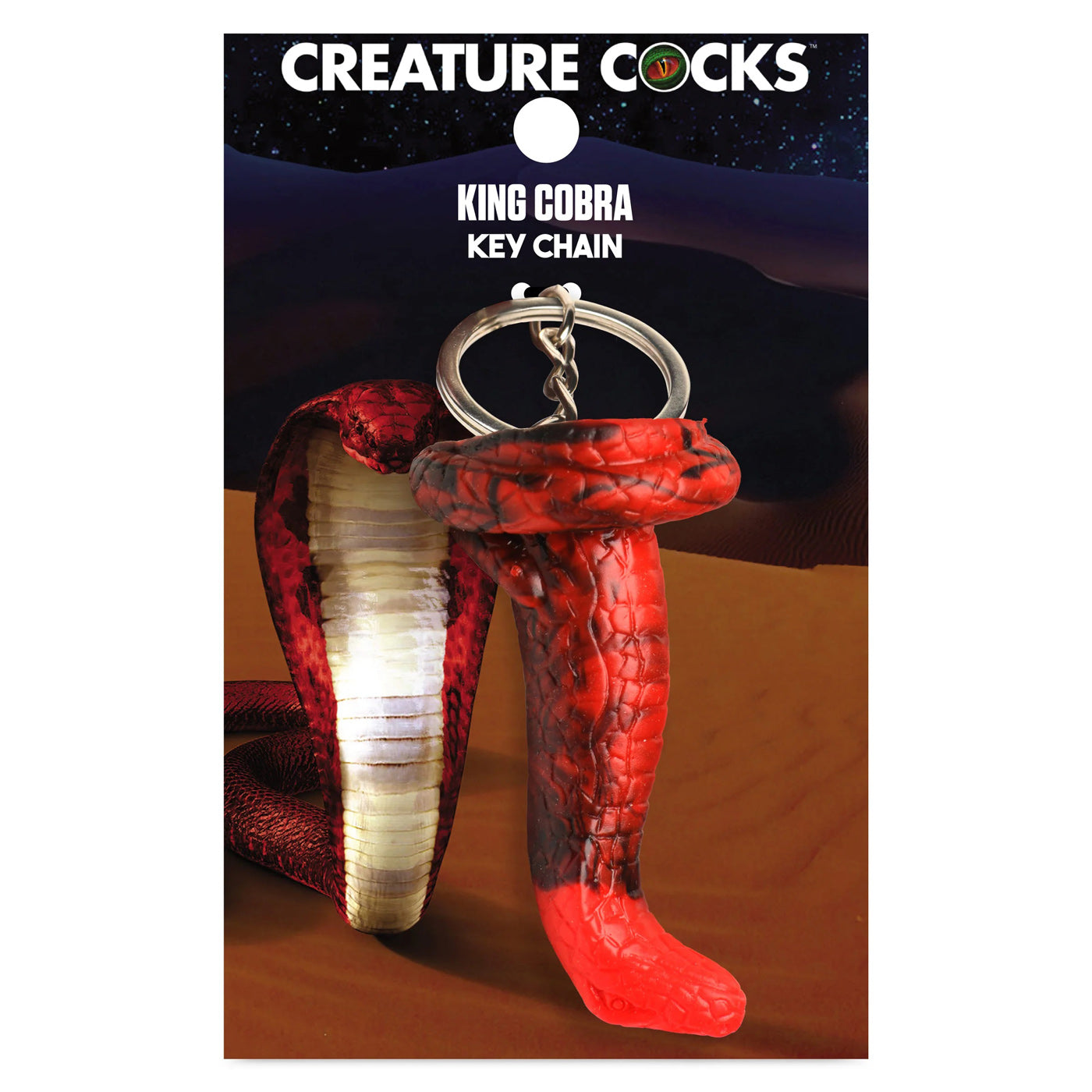 King Cobra Keychain - Red - Not Very Vanilla