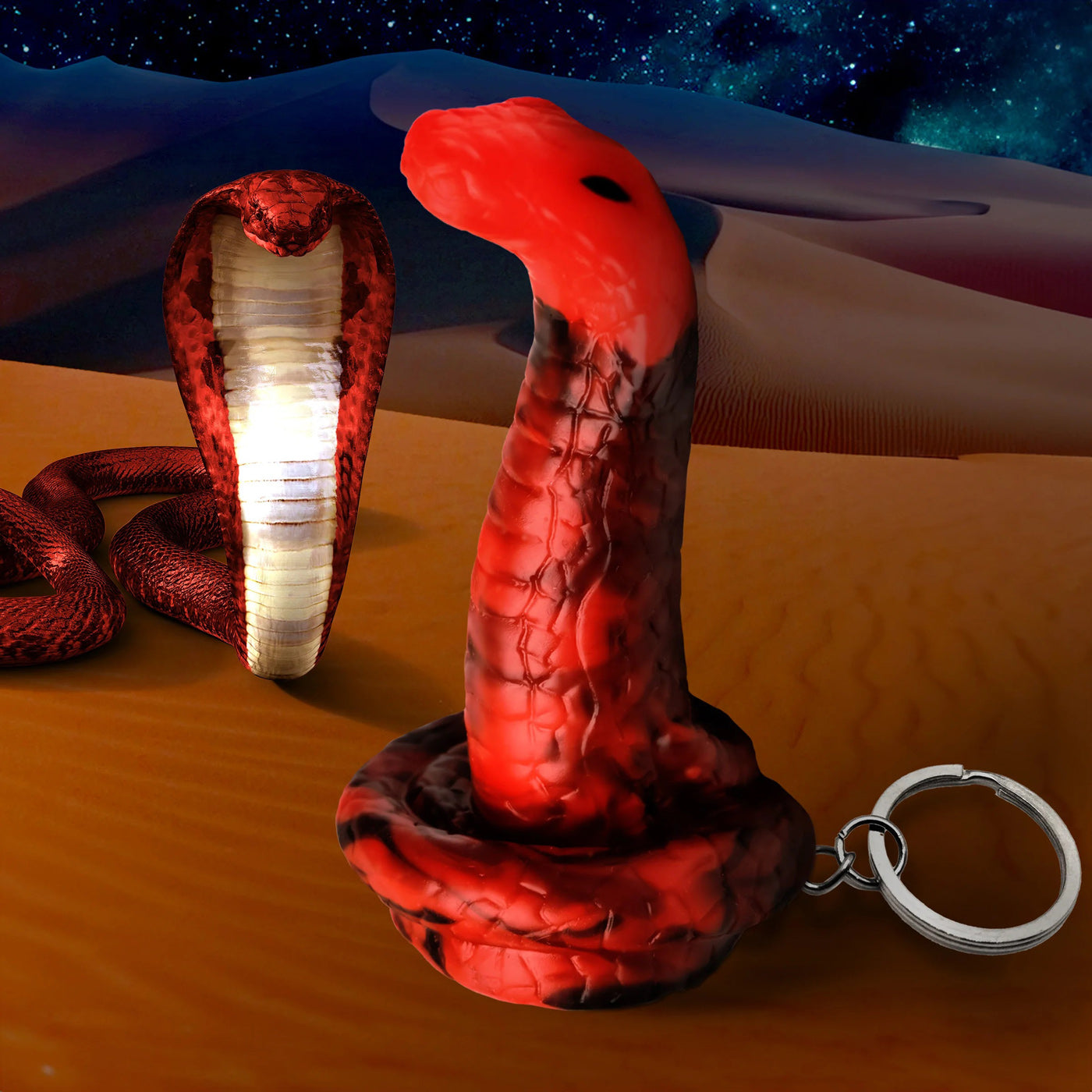 King Cobra Keychain - Red - Not Very Vanilla