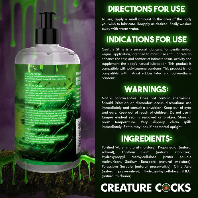 Creature Slime Water Based Lubricant 16oz - Not Very Vanilla