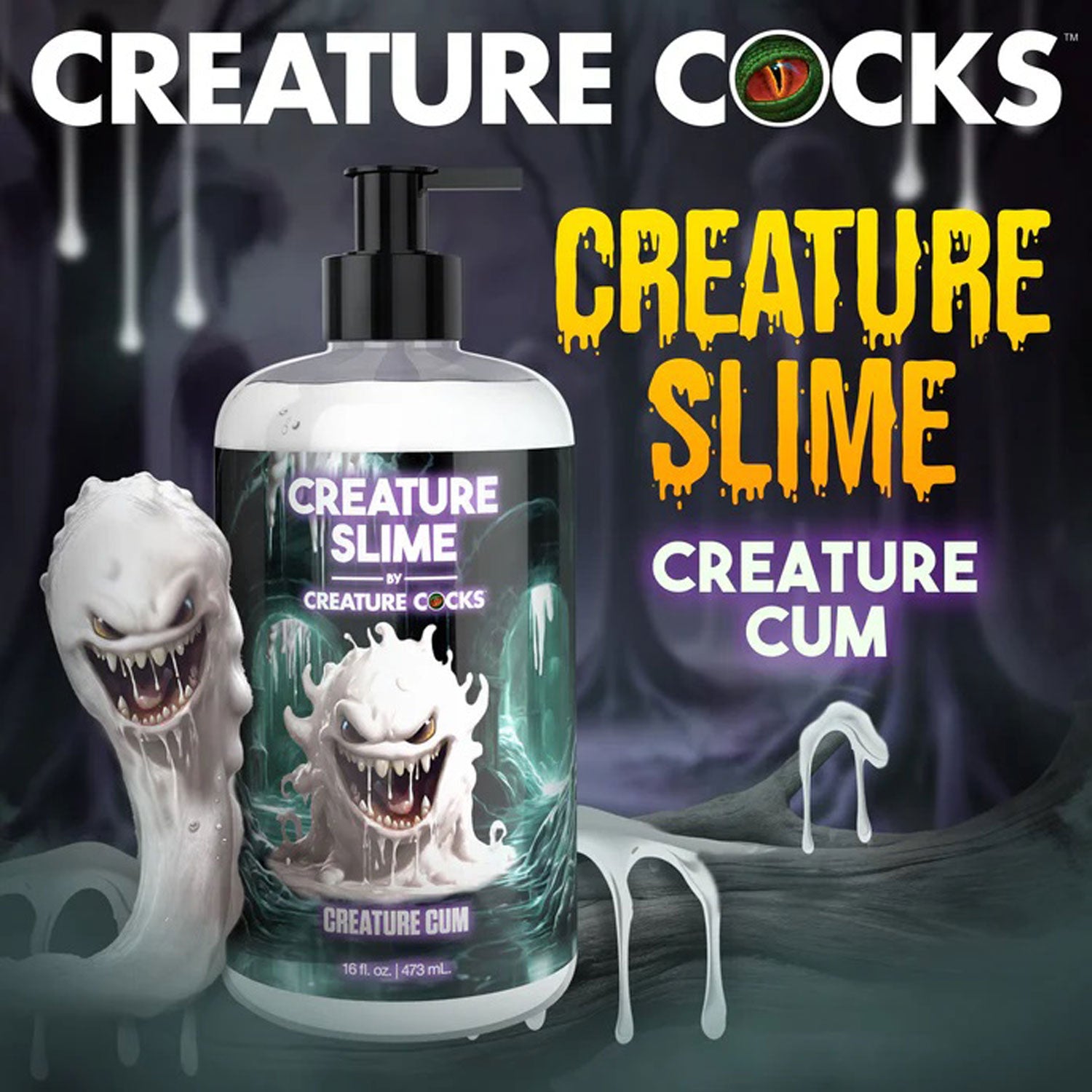 16oz Creature Slime Creature Cum Unscented Jizz - Lubricant - Clear - Not Very Vanilla