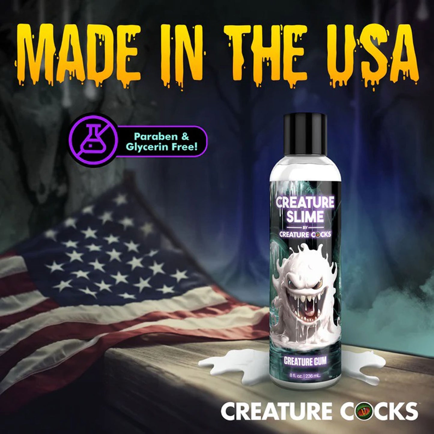 8oz Creature Slime Creature Cum Unscented Jizz - Lubricant - Clear - Not Very Vanilla