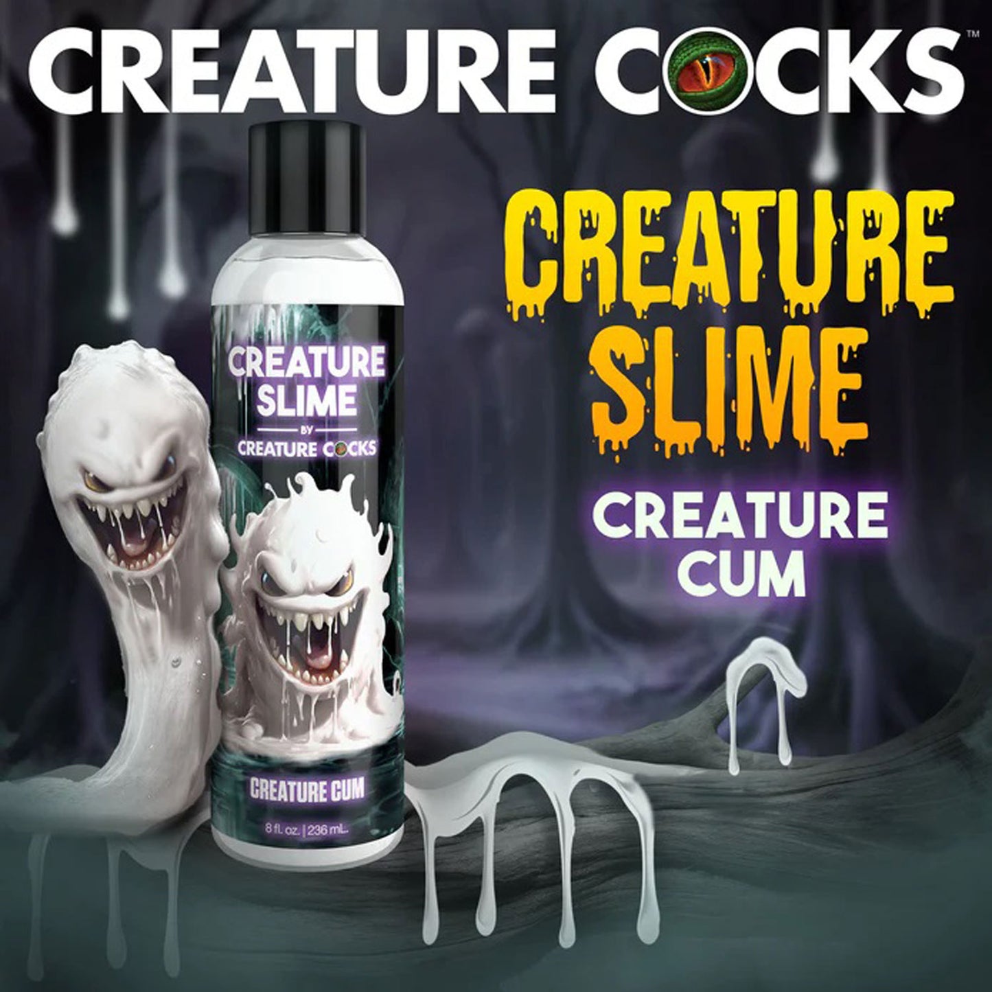 8oz Creature Slime Creature Cum Unscented Jizz - Lubricant - Clear - Not Very Vanilla