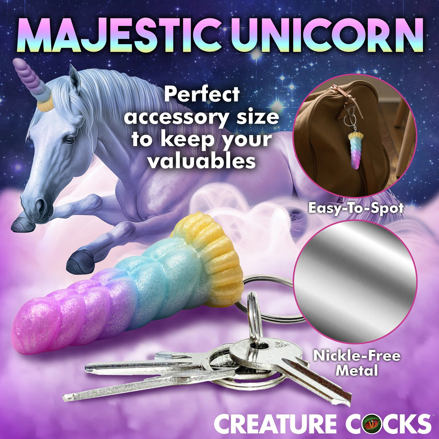 Mystique Unicorn Keychain - Not Very Vanilla