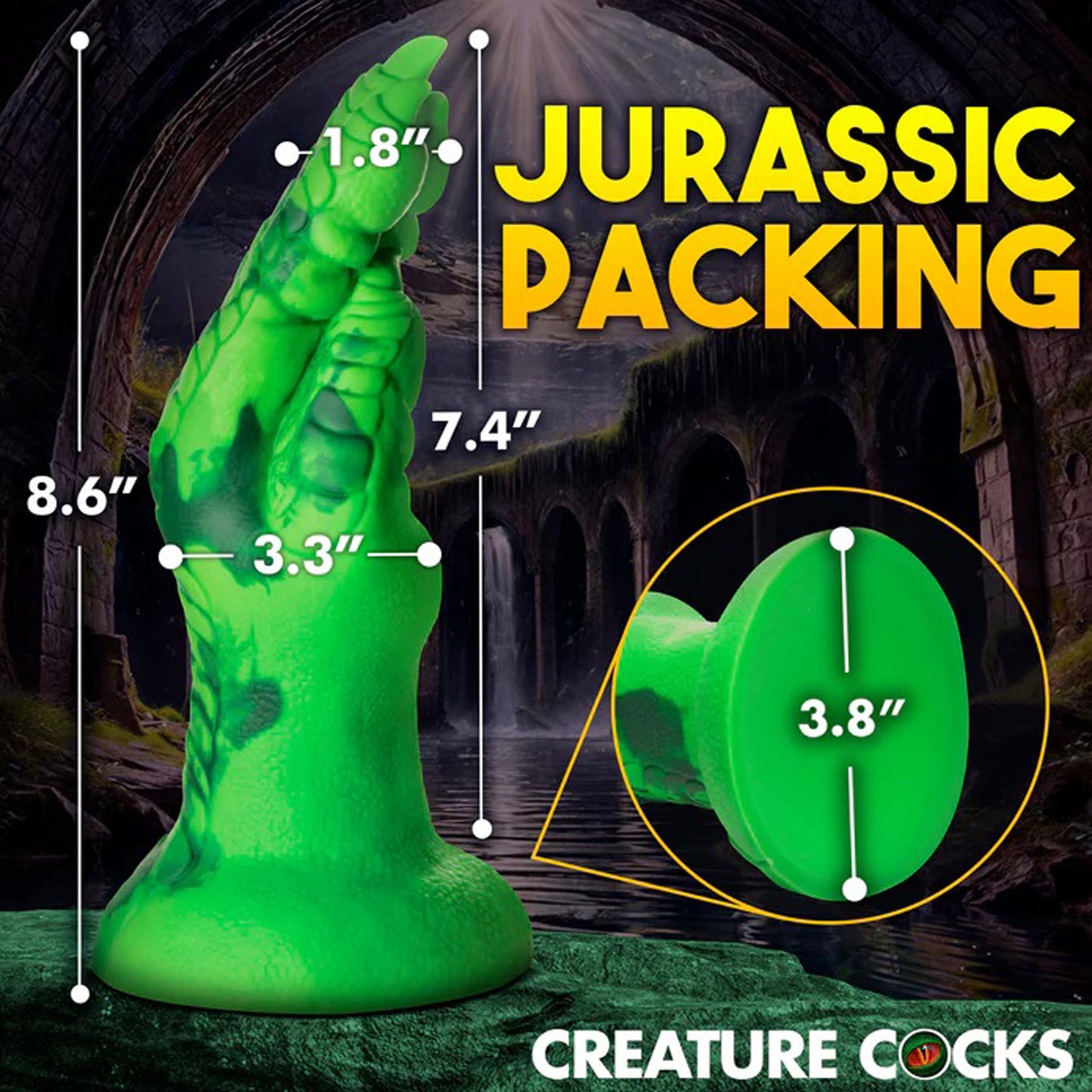 Raptor Claw Fisting Silicone Dildo - Green - Not Very Vanilla