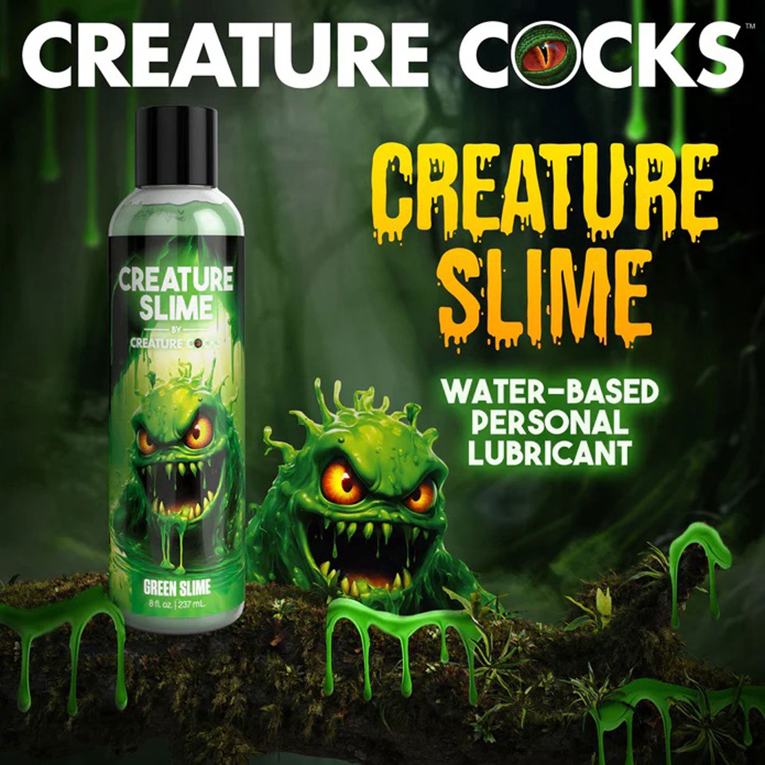 8oz Creature Slime Green Slime Water-Based - Lubricant - Not Very Vanilla