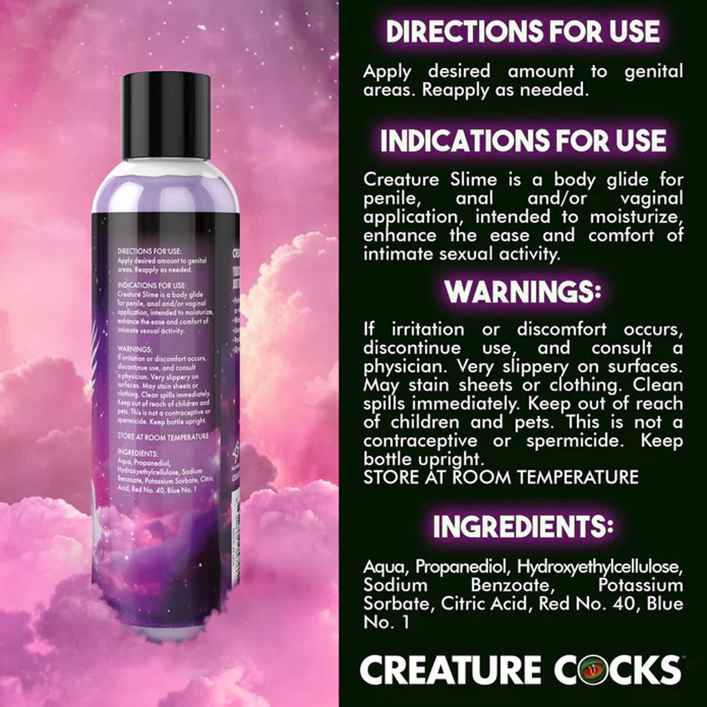 8oz Creature Slime Purple Slime Water-Based - Lubricant - Not Very Vanilla