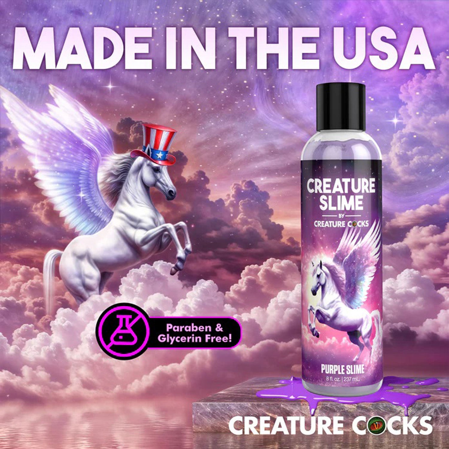 8oz Creature Slime Purple Slime Water-Based - Lubricant - Not Very Vanilla