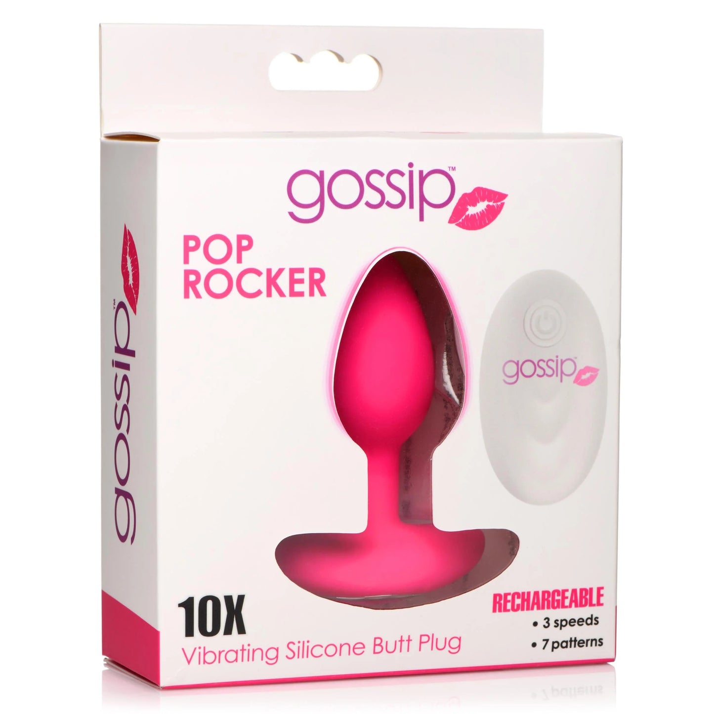 Gossip Pop Rocker 10x Vibrating Silicone Plug - Magenta - Not Very Vanilla