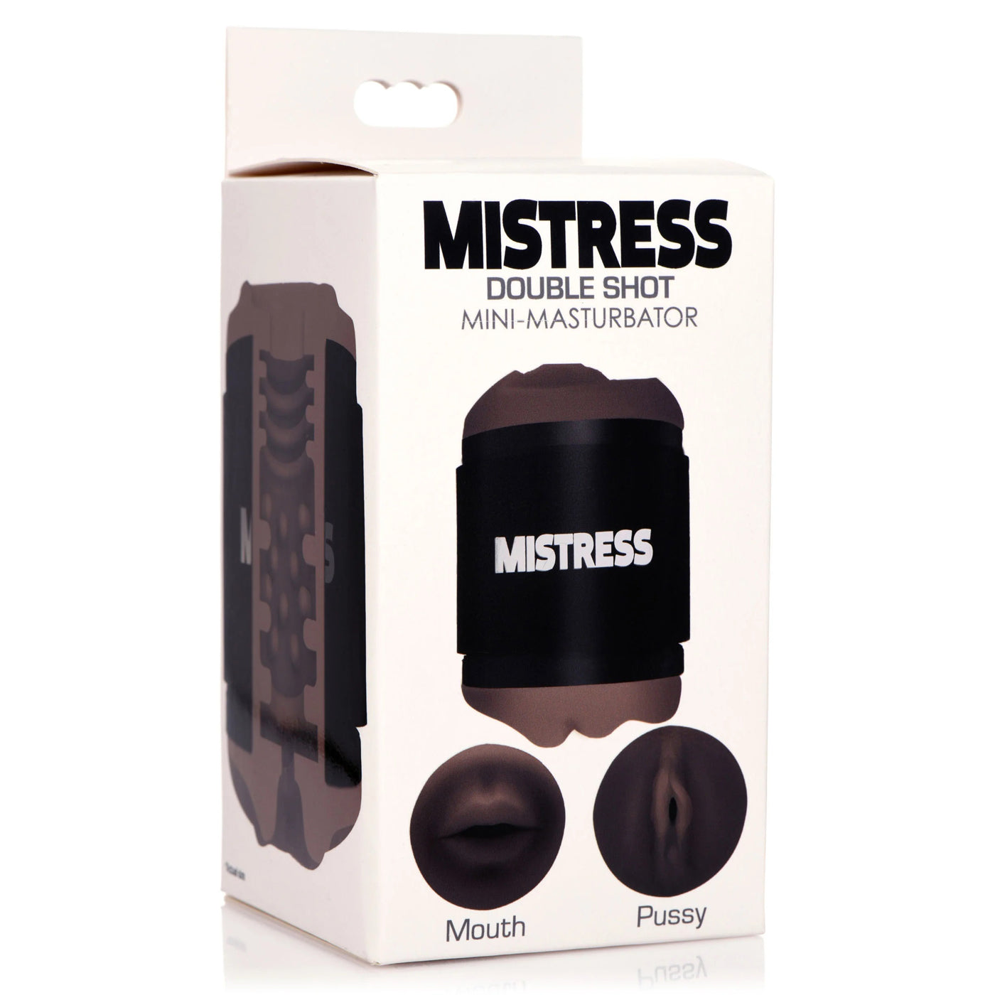 Mistress Double Shot Mouth and Pussy Stroker - Dark - Not Very Vanilla