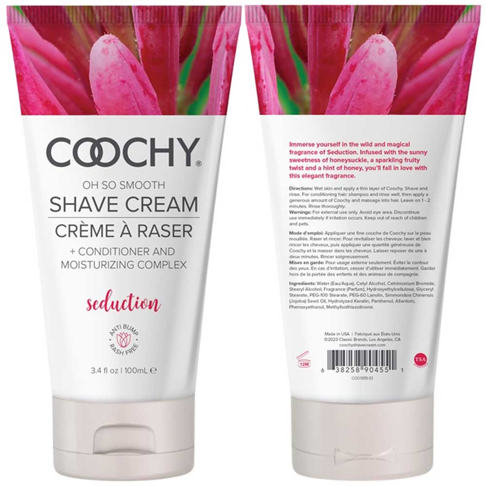 Coochy Oh So Smooth Shave Cream - Seduction - 3.4 Oz - Not Very Vanilla