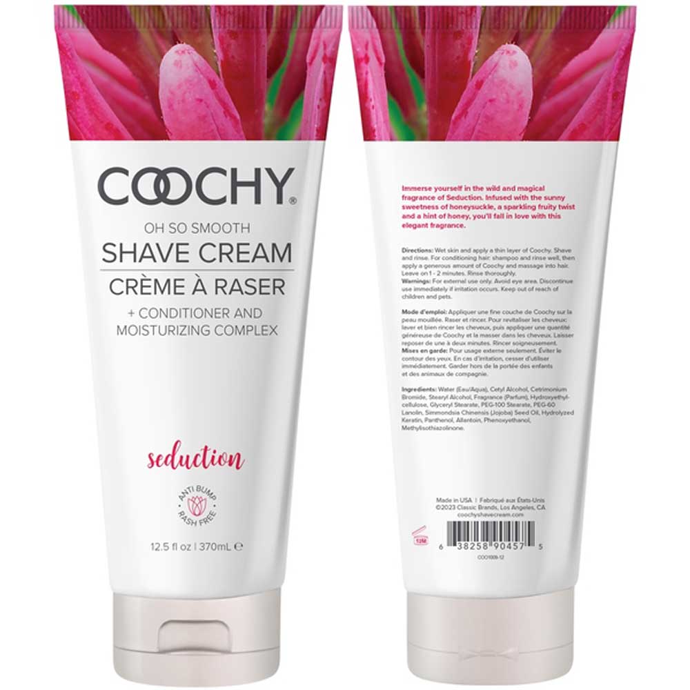 Coochy Oh So Smooth Shave Cream - Seduction - 12.5 Oz - Not Very Vanilla