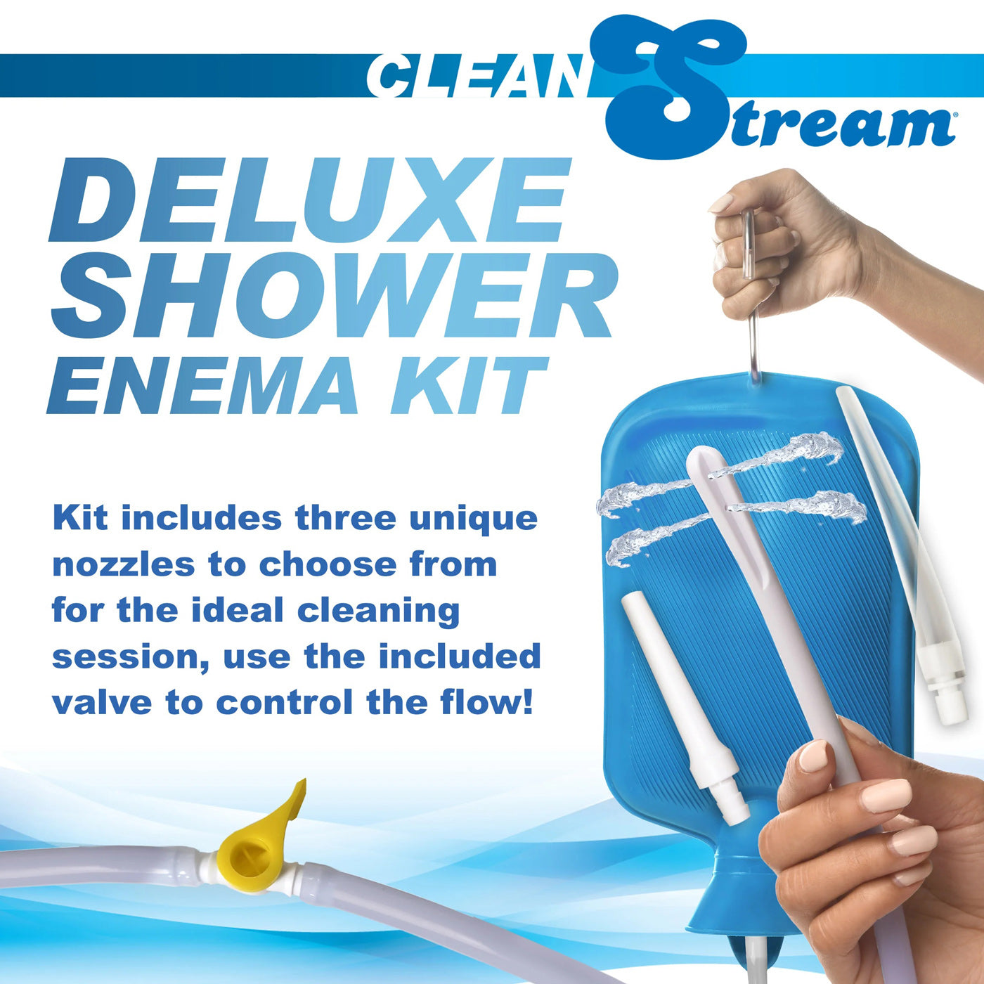 Deluxe Shower Enema Kit - Blue - Not Very Vanilla