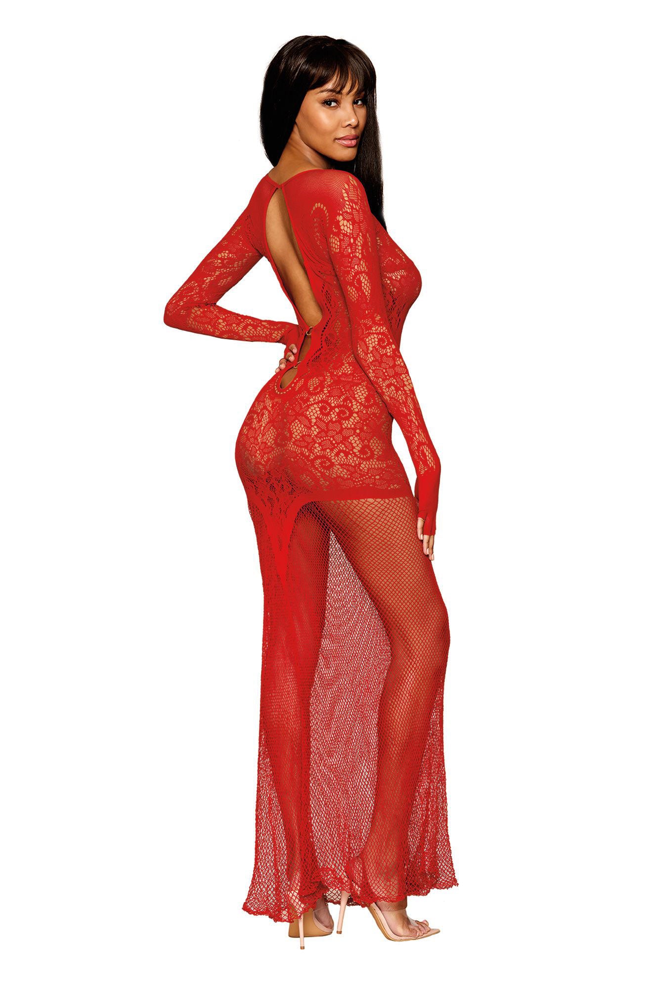 Bodystocking Gown - One Size - Ruby - Not Very Vanilla